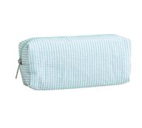 Stationery Case - Bag with Zipper in Waterproof Canvas 21 x 8 x 7.5 cm, Large Organizer for Pens, Pencils, Erasers, Markers and Compact School Safe | Per Viag, blue, riferimento alla descrizione