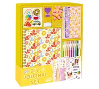 Stationery Diary Set for Girls - Floral Diary Kit Scrapbook Diary Set - Fun and Desirable Stationery Supplies with Sticker Set for Kids and Teens