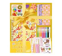 Stationery Diary Set for Girls, Journaling Art Crafts Kit, Floral Diary Journal Kit, Journal Set, Funny Craft Set with Sticker Stationery Accessories for Girls and Teenagers