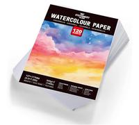 STATIONERY ISLAND 120 Sheets Watercolour Paper Bulk, 5" x 7" Natural White 300gsm Cold-Pressed Water Colour Paper, Loose Sheets Watercolour Sketchbook for Painting, Drawing, and Mixed Media