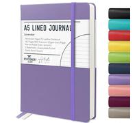 STATIONERY ISLAND A5 Lined Notebook, Journal Lined Hardcover with 120gsm Premium Thick Paper, 180 Pages Hardback Ruled Note book for Writing, Working, Study, Lavendar