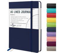 STATIONERY ISLAND A5 Lined Notebook, Journal Lined Hardcover with 120gsm Premium Thick Paper, 180 Pages Hardback Ruled Note book for Writing, Working, Study, Blueberry