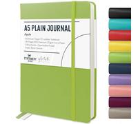 STATIONERY ISLAND A5 Plain Notebook,Hardcover Journal Unlined with 120gsm Premium Thick Paper, 180 Pages Hardback Blank Notebook for Writing, Working, Study, Planning, Diary, Journaling