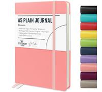STATIONERY ISLAND A5 Plain Notebook,Hardcover Journal Unlined with 120gsm Premium Thick Paper, 180 Pages Hardback Blank Notebook for Writing, Working, Study, Planning, Diary, Journaling