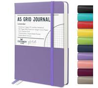 STATIONERY ISLAND A5 Squared Notebook, Graph Paper Note book with 120gsm Premium Thick Paper, 180 Pages Hardback Grid Journal for Writing, Working, Study, Lavendar
