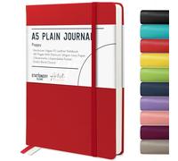 STATIONERY ISLAND A5 Unlined Notebook,Plain Journal Hardcover with 120gsm Premium Thick Paper, 180 Pages Hardback Blank Note book for Writing, Working, Study, Poppy