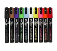 STATIONERY ISLAND Chalk Pens for blackboard, Liquid Chalk Markers for Chalkboard and Glass, Wipeable Chalk pens for Window Drawing,10 Colours
