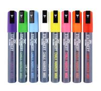 STATIONERY ISLAND Chalk Pens for Blackboard, Liquid Chalk Markers for Chalkboard, Glass,Window Drawing(6mm 8pc)