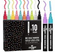 STATIONERY ISLAND Chalk Pens for Blackboard, Liquid Chalk Markers for Chalkboard, Glass,Window Drawing(Macarone 10pc)