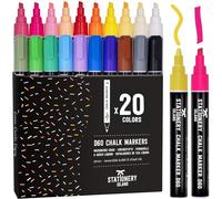 STATIONERY ISLAND Chalk Pens for Blackboard, Liquid Chalk Markers for Chalkboard, Glass,Window Drawing(6mm 20pc)