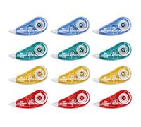 STATIONERY ISLAND Correction Tape Roller 12Pcs, Pocket White Out Correction Tape Mouse Whiteout Mice for School and Office Supplies - 5m x 5mm