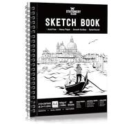 STATIONERY ISLAND Sketchbook Spiral Bound 60 Sheets A4 160gsm Premium Drawing Paper for Sketching, Drawing & Painting Sketch Pad Art Book for Pencils, Charcoal