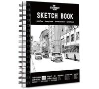 STATIONERY ISLAND Sketchbook Spiral Bound 60 Sheets A5 160gsm Premium Drawing Paper for Sketching, Drawing & Painting Sketch Pad Art Book for Pencils, Charcoal