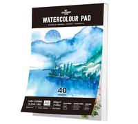 STATIONERY ISLAND Watercolour Postcards A6, 40 Sheets Watercolour Paper 300gsm, Glue Bound, Cold-Pressed Watercolour Travel Journal, Watercolour Sketchbook for Painting, Sketching and Mixed Media
