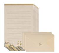 Stationery Paper Envelopes Set Lined 60 Letter Writing Papers and 30 Envelopes Set Flower Printed Letter Writing Paper Stationary A5 for Christmas New Year Birthday Wedding Invitation Gifts Card