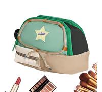 Stationery Pencil Box - Cute Pencil Bag, Large Capacity Star Pattern Handbag | Cute Pencil Case Aesthetic, Pencil Holder with Star Pattern Zipper Case for Your, verde, Consulte la descripción, See