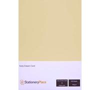 Stationery Place Thin Ivory Cream Card 160 GSM A4 100 Sheet Pack