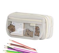 Stationery Pouch Organizer, Cute Capybara Pencil Organizer Case, Multifunctional Pencil Box for Elementary School, Middle School, High School