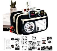 Stationery Set Black Cat,Child School Stationery,Pen Organizer Bag - for Students Writers Animal Lovers Kids Teens Adults Collectors Artists Study Work Home