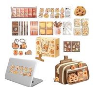 Stationery Set - Capybara Stationery Set - 8.66 Inch Pencil Case | Canvas Writing Materials Kids Pencil Cases Gift with Stickers Notebook Pens Rulers, Ideal for