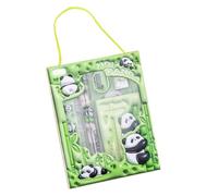 Stationery Set Display Box with Memo Pad Pencils Ruler Scissors Sharpener Eraser Back to School Supplies for Preschooler Classroom Reward School Stationery Set Writing Supplies Classroom Reward Note
