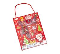 Stationery Set Display Box with Memo Pad Pencils Ruler Scissors Sharpener Eraser Back to School Supplies for Preschooler Classroom Reward School Stationery Set Writing Supplies Classroom Reward Note