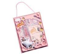 Stationery Set Display Box with Memo Pad Pencils Ruler Scissors Sharpener Eraser Back to School Supplies for Preschooler Classroom Reward School Stationery Set Writing Supplies Classroom Reward Note