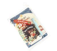 Stationery Set for Girls - Christmas Small Notebook with Pen - Santa Claus Keyring, for Children and Students at School and in the Classroom for Study, Notes, Writing
