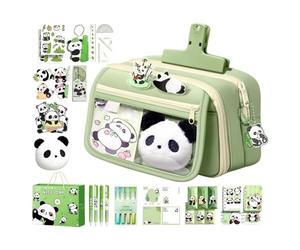 Stationery Set for Kids | Panda Theme,Inspiring Panda Aesthetics Pen Pouch Bag -Large-Capacity for Kids Classroom Students Birthday Christmas Party Back to School Season