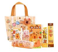 Stationery Set | Set Of Pencils, Sticky Notes, Cases & Accessories,Capybara Stationery And School Supplies,For Student Kids Teens Boys And