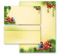 Stationery-Sets Christmas Christmas Motif, Christmas Decorations 100 Sheets of Stationery Paper + 100 Matching envelopes DIN Long windowless | Paper-Media