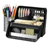 Stationery Storage Bag - Upright Waterproof Pencil Organizer, Durable Oxford Cloth Container | Magnetic Handle Writing Accessories Keeper for Girls Boys Adults Classroom Workplace