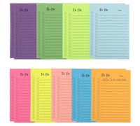 Stationery Supplies 18 Pack Sticky to Do List Notepads, 900 Sheets with 9 Assorted Colors, Self-Stick Paper Checklist Notepad for Office, School, Home Daily Planning, 3.9 x 5.9 in