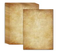 Stationery Writing Paper, 120 Sheets, 8.5" x 11", Vintage Thicker Double Sided Printing Paper, Antique Looking Letterhead Paper for Certificate, Invitation, Resume, Award, Diploma, Craft (A)