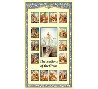 Stations of The Cross Holy Card with Prayer Bulk Set, Pack of 24
