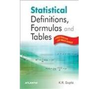 Statistical Definitions, Formulas and Tables