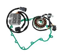 Stator Coil Rectifier Gasket Set for Arctic Cat ATV DVX 250 2006-2008, Star Stator Assy OEM: 3304-682, Generator Cover OEM: 3303-641, Regulator OEM: 3304-681
