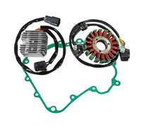 Stator Coil Rectifier Gasket Set for Arctic Cat ATV DVX 300 2009-2015, Star Stator Assy OEM: 3306-121, Generator Cover OEM: 3303-641, Regulator OEM: 3304-681