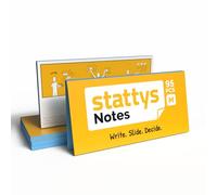 Stattys Notes, self-Adhesive electrostatic Magnetic Notes, Stick to All Smooth Surfaces, Visualize, Move and Structure Ideas and topics, Set of 5, in Size M (20 x 10 cm), Blue