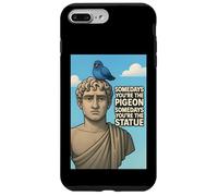 Statue and Pigeon Quotes Wise, Luck Illustration Graphic Case for iPhone 7 Plus/8 Plus