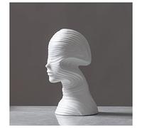 Statue Bust Decor, Sculptures Home Decor Modern, Resin Abstract Woman Sculpture Art Decorations For Living Room Shelves Bedroom Office Desktop, Tv Stand Decor For Bathroom, Gifts (Color : White)