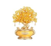 Statue,Crystal Citrine Money Tree Feng Shui Bonsai - Crystal Gemstone for Good Luck & Reiki Balancing at Home/Office,for Home(M)