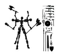 Statue Kit - Poly Figure Exhibit Craft, Battle Pose Stand Ornament, Model Showcase Art Piece, Hero Sculpture Display Figure Collectible Art | Poly Figures Exhibit Craft Present Battle Pose Des