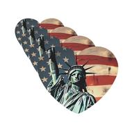 Statue Liberty American Flag Car Air Freshener Cards for Women Men 4 Pack Cute Car Accessories Long Lasting Scent Car Diffuser Hanging Auto Aromatherapy Tablets Car Fresheners Gifts