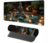 Statue Mouse Mat 700x400x3mm, Gaming Mouse Pad Flower, Large Desk Mat Non-Slip Rubber Base XXL Mousepad with Stitched Edge, Gaming Accessories Keyboard Mousepad, for Computer Accessories Laptop Q-3523