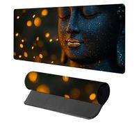 Statue Mouse Pad, Mouse Mat 600x300x3mm, Stitched Edge Design XXL Desk Mat Large, Desk Accessories Gaming Mousemat, Office Accessories Keyboard Pad, for Gaming PC Office Large Mousepad, Black 0-1478