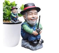 Statue Naughty Figurine - Outdoor Resin Dwarf Figurine | Whimsical Lawn & Patio Ornament for Yard, Balcony, Porch, or Indoor Home Decor, Fishing Statue Decoration for Garden, Patio, Living Room