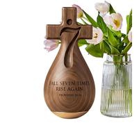 Statue of Christ, Crucifix Wooden Table Decoration, Handmade Religious Figurine - for Daily Devotion Shelf Office Living Room Bedroom