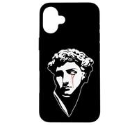 Statue of David Blackwork Minimal Tattoo Flash x Bloody Tear Case for iPhone 16 Plus