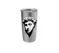 Statue of David Blackwork Minimal Tattoo Flash x Bloody Tear Stainless Steel Insulated Tumbler